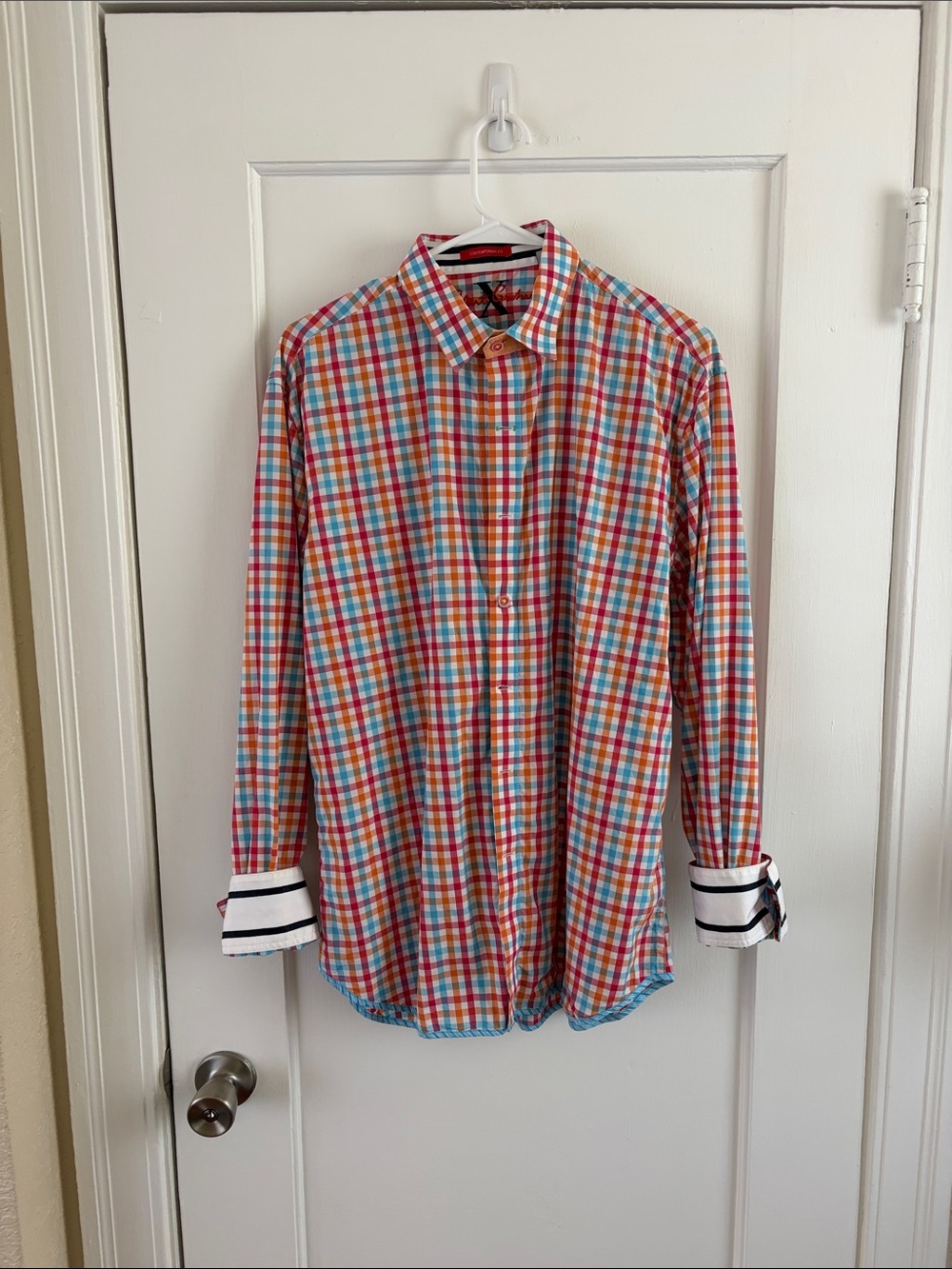 Robert Graham contemporary fit, colorful, checkered shirt